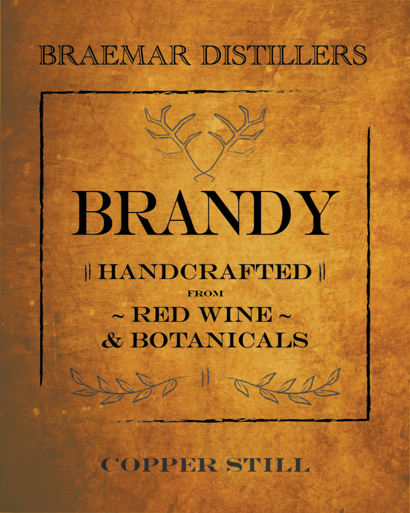 Label Design for Brandy Spirits Bottle