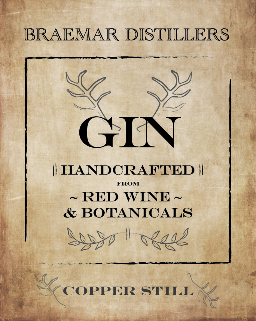 Label Design for Gin Spirits Bottle