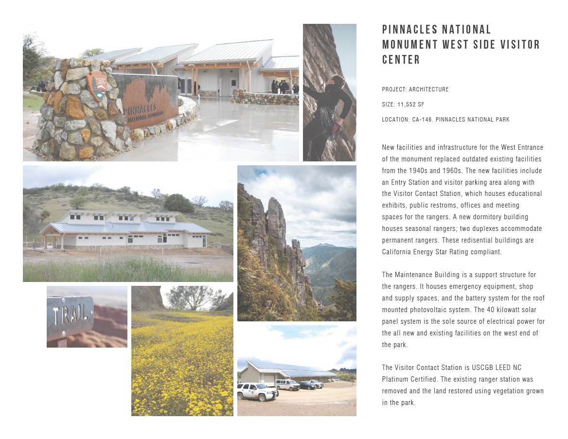 Pinnacles National Monument - Portfolio Layout Design for TenOver Studios