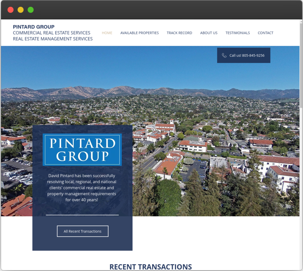 Pintard Group Client Website