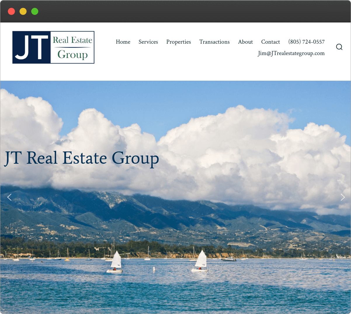 JT Real Estate Client Website